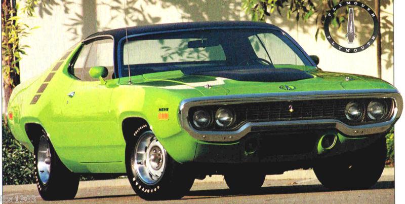 1971 PLYMOUTH Hemi 426 ROAD RUNNER IMP Brochure, US $10.00, image 2