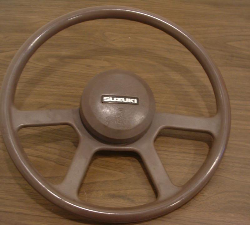 Sell SUZUKI SAMURAI 88.5 95 BROWN SQUARE VENT STEERING WHEEL NICE