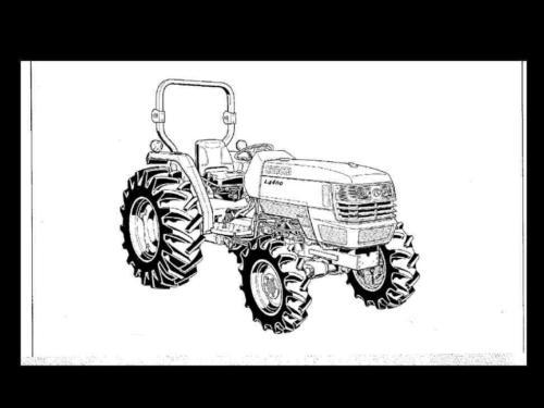 Kubota l4400 l-4400 operations & lube tractor manual 