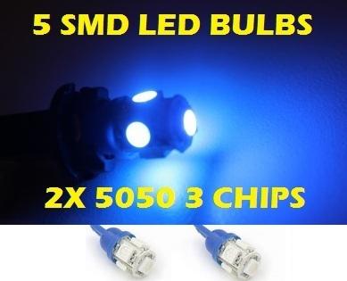 Diy blue led x2 t10 wedge light bulbs 158 161 168 194 2825 3652 w5w 2886x 921