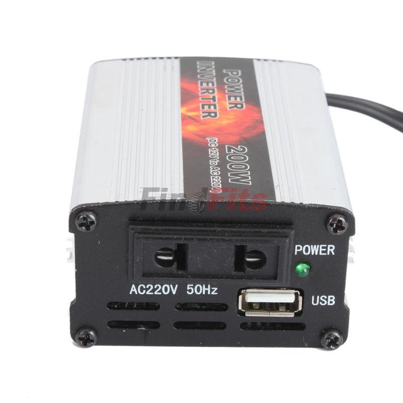 NEW 200W car Power inverter DC 12V TO AC 220V ac adapter USB charger , US $16.55, image 3