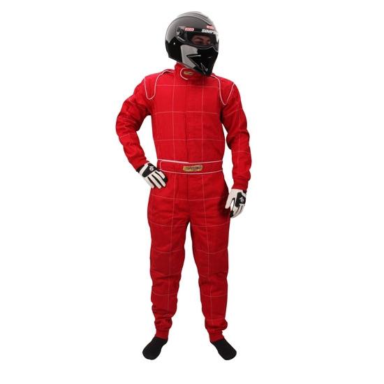New speedway 2 layer racing suit, red size xl, 1 piece, sfi 3.2a/5 rated