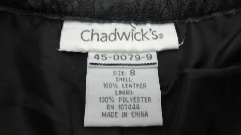 CHADWICKS BLACK LEATHER RIDING PANTS SIZE 8 FULLY LINED, US $39.99, image 3