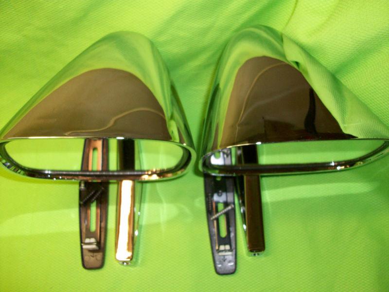 Vintage Classic Racing Sport Chrome Mirror Set HOT RAT ROD MOPAR FORD GM, US $39.95, image 4