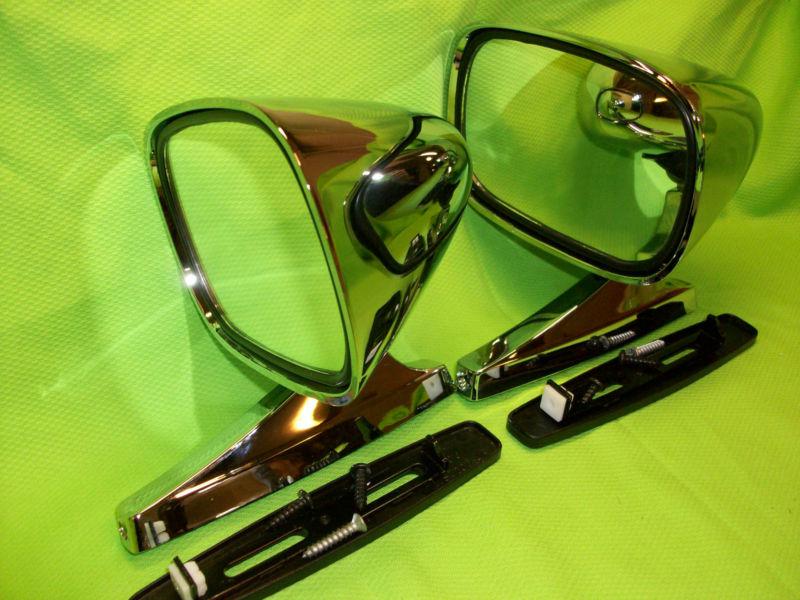Vintage Classic Racing Sport Chrome Mirror Set HOT RAT ROD MOPAR FORD GM, US $39.95, image 6