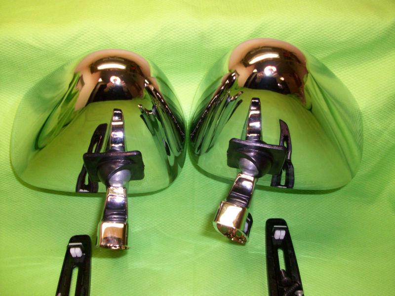 Vintage Classic Racing Sport Chrome Mirror Set HOT RAT ROD MOPAR FORD GM, US $39.95, image 8