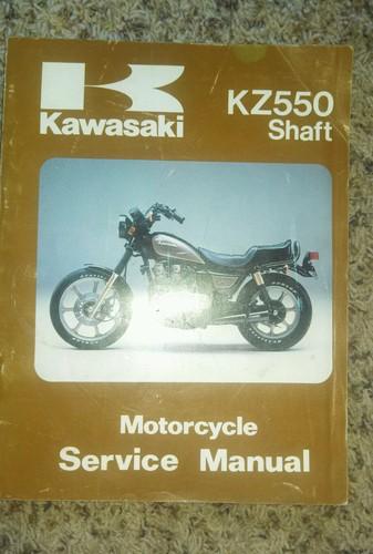 Oem kawasaki motorcycle dealer service repair manual kz 550 shaft drive 1983