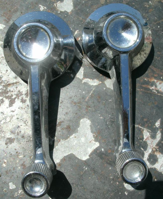 1964 64 65 66 ford thunderbird chrome quarter window cranks handles pair oem  