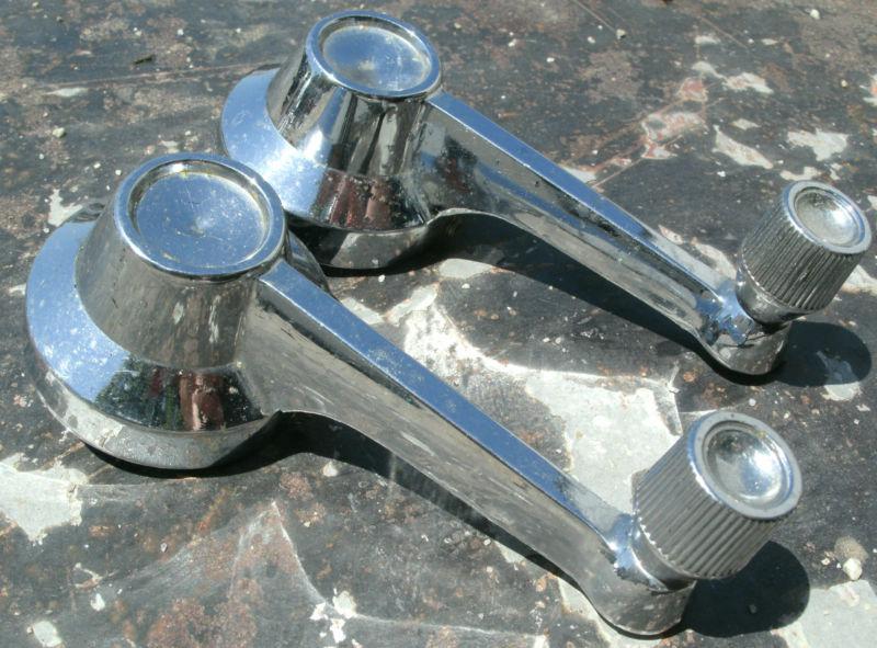 1964 64 65 66 Ford Thunderbird Chrome Quarter Window Cranks Handles Pair OEM , US $14.99, image 2