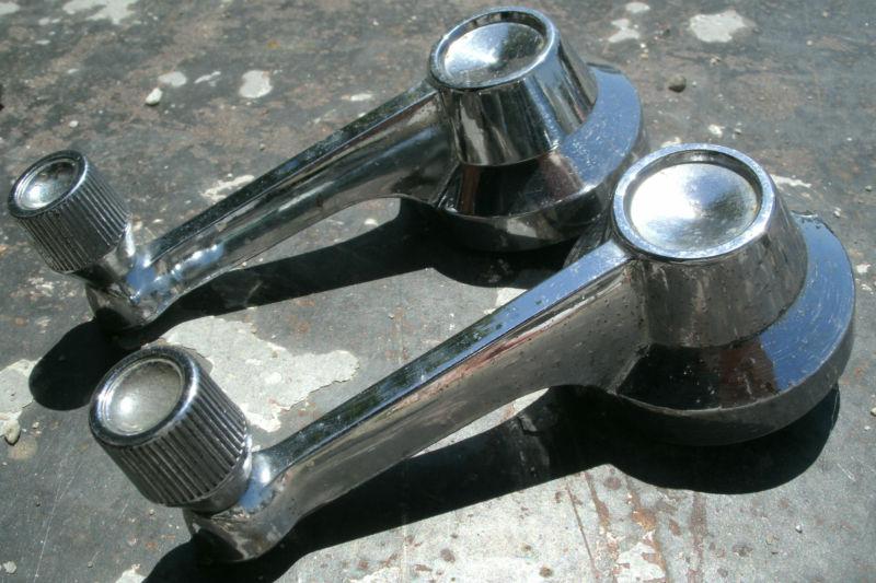 1964 64 65 66 Ford Thunderbird Chrome Quarter Window Cranks Handles Pair OEM , US $14.99, image 3
