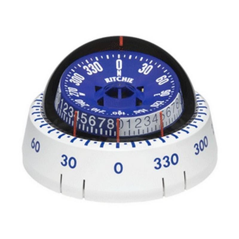 White ritchie xp-98w marine x-port tactician surface mount compass