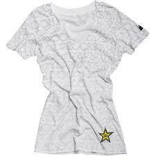 New rockstar one industries womens diablo tee white medium
