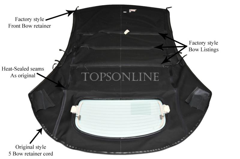 VW Beetle New Convertible Top with Heated Glass Window, Haartz Stayfast Cloth , US $679.00, image 2