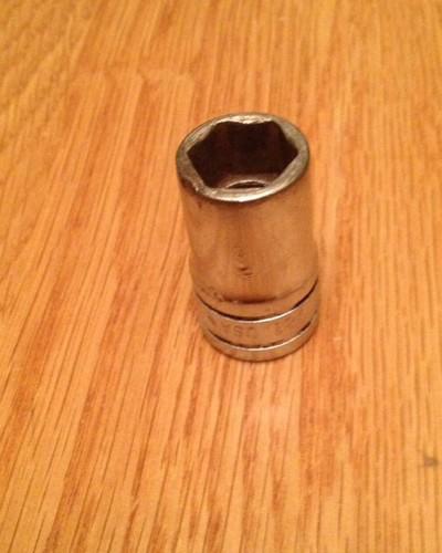 Snap on- 9/16" shallow  socket - 1/2" drive underline logo, 6 point,part#  tw181