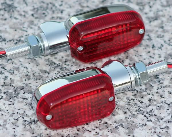 Chrome billet rear turn signals for suzuki cruisers