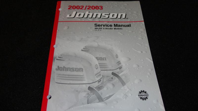 2002/2003 johnson manual sn/st 2 stroke 3.5,6,8  #5005466 boat motor repair