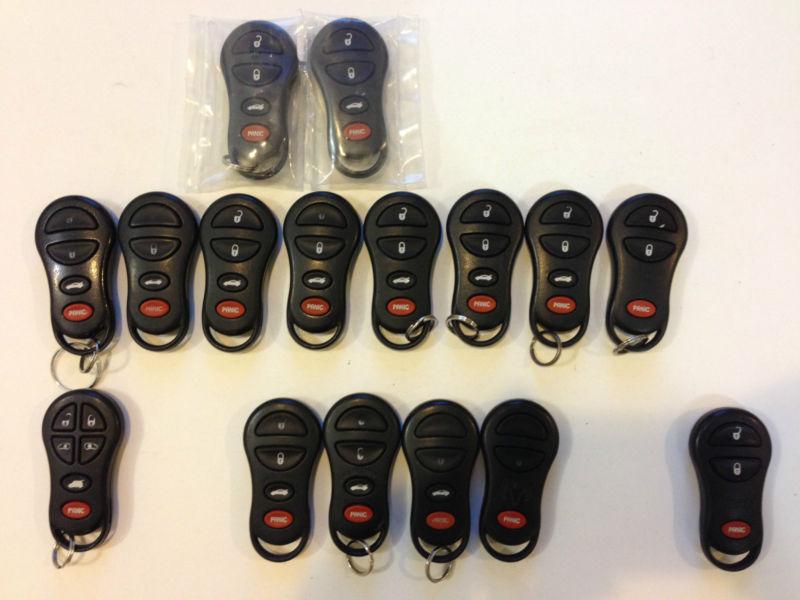 Lot of 16 dodge jeep chrysler fob 98-09 key less entry remote oem keyless ram 
