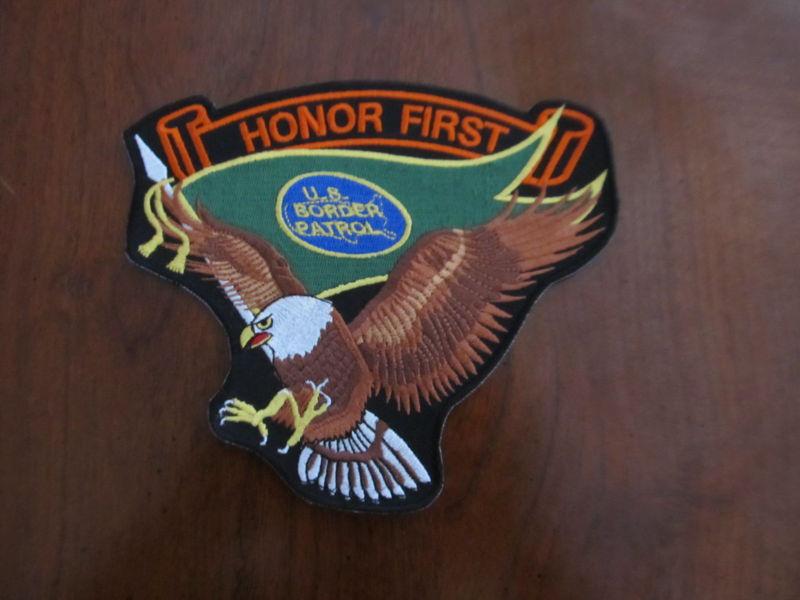 US BORDER PATROL,HONOR FIRST,BROWN EAGLE,PROUD,BIKER PATCH 6X6