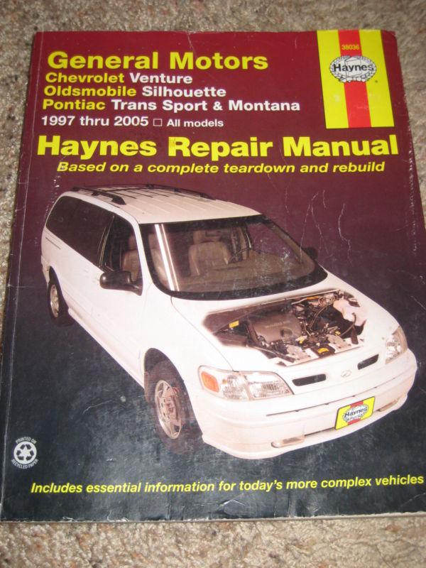 Haynes repair manual general motors 1997-2005 venture silhouette trans sport