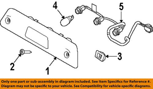 Ford oem al3z13a613g high mount brake light-high mount lamp