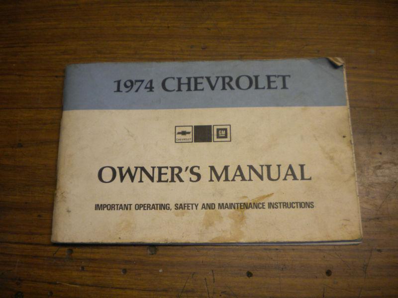 1974 chevrolet owners manual