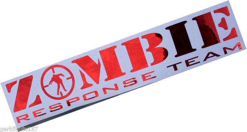 Zombie outbreak response team decal 18" apocalypse hunter vehicle vinyl sticker