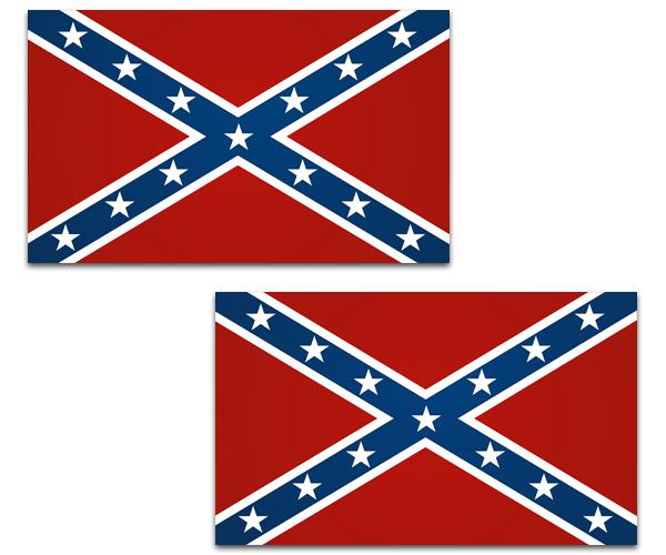 Rebel confederate flag decal set 3"x1.8" american civil war vinyl sticker zu1
