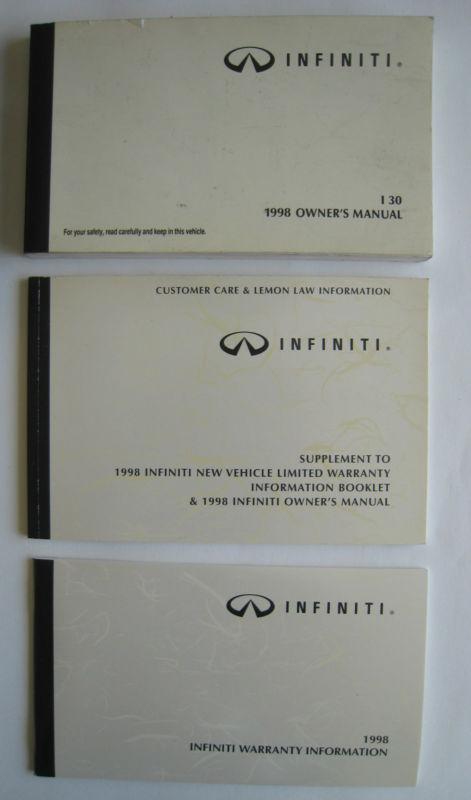 1998 INFINITI I30 OEM OWNER'S OWNERS MANUAL WITH LEATHER CASE, US $15.99, image 3