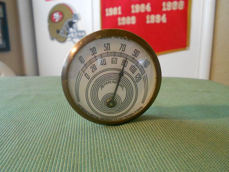 Antique  1960s 1940s 1950's vintage usa made accessory dash thermometer gauge 2