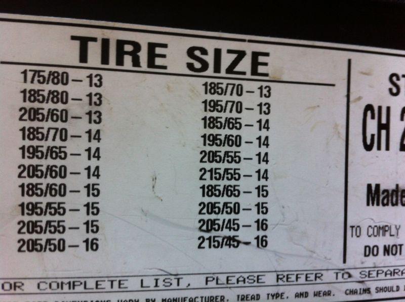 Sell Snow Chains by SCC CH 2111 T set of 2 in Spring Valley, California