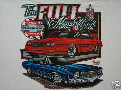 Monte carlo ss  x l  shirt  muscle car  chevy