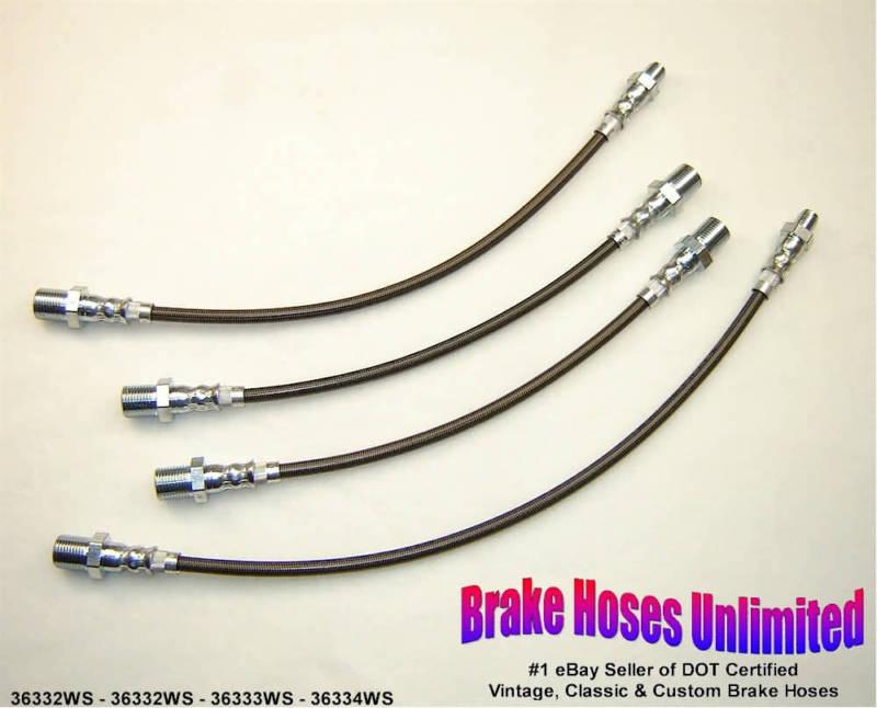 Stainless brake hose set scout 1964 1965, 4x4