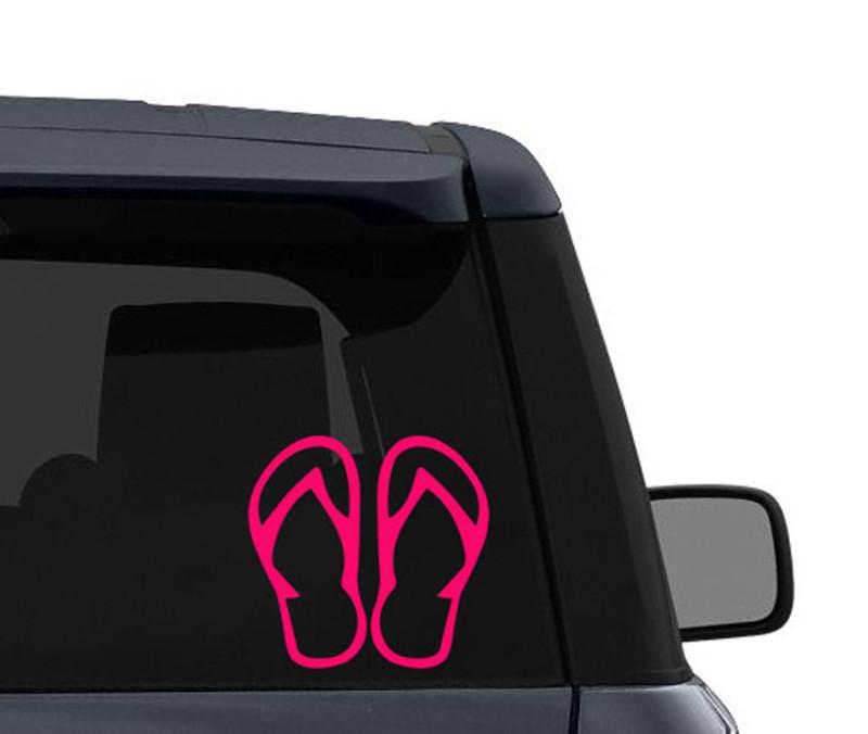 Flip flops vinyl decal - choose your color!