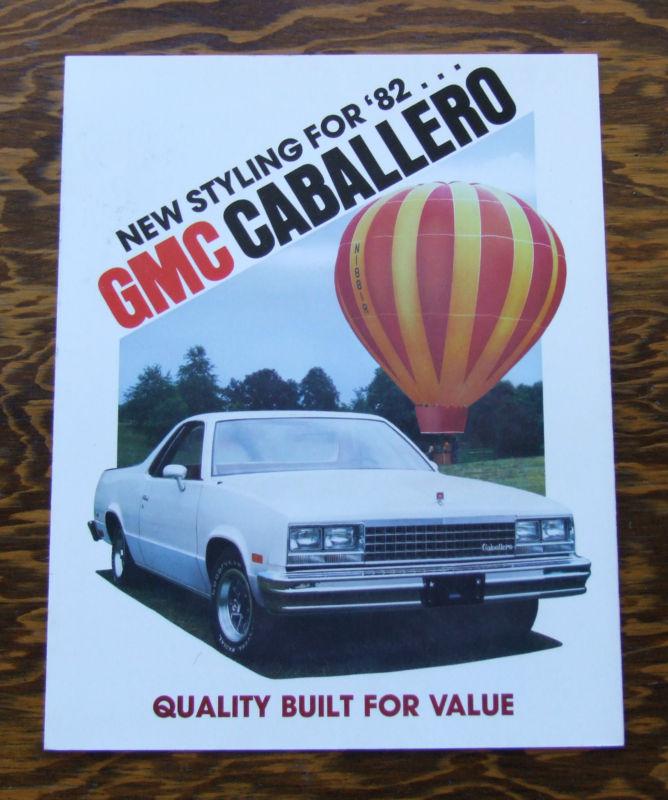 1982 gmc caballero sales brochure