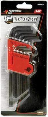 Performance Tool Hex Keys 12-piece SAE Steel Holder Set, US $7.97, image 2