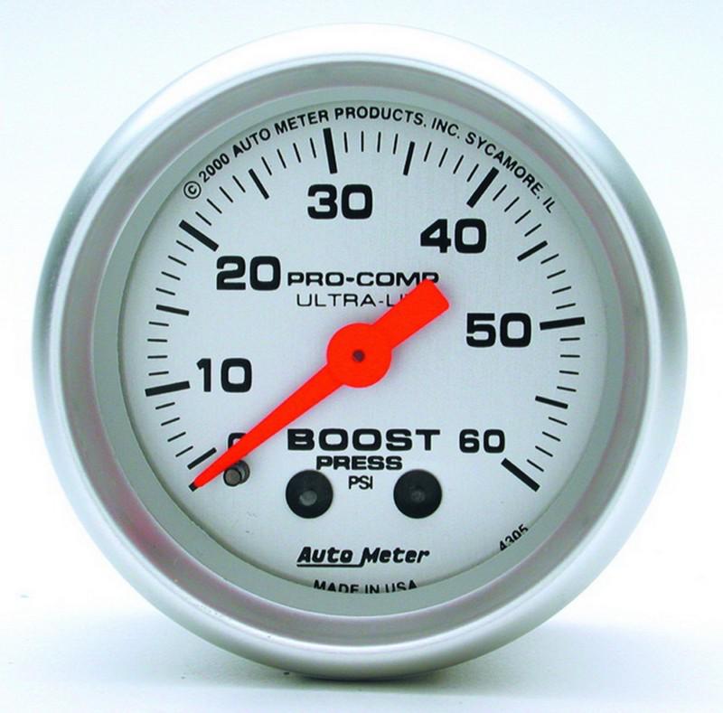 Auto meter 4305 ultra-lite boost pressure 0-60 psi analog gauges -  atm4305