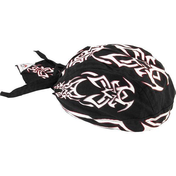Black/red/white zan headgear tribal flydanna headwrap
