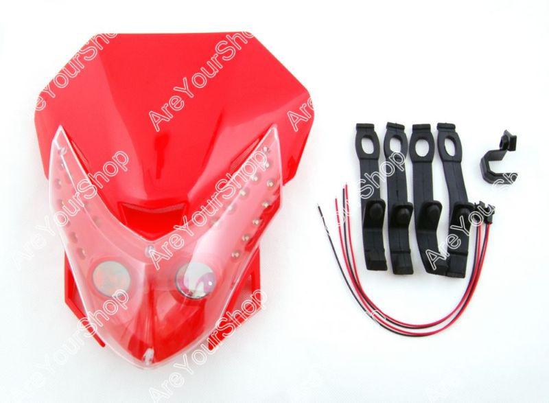 Universal motorcycle headlight turn signal led honda suzuki yamaha kawasaki red