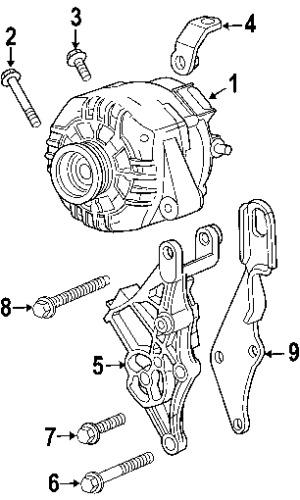 Buick 25808702 genuine oem factory original alternator