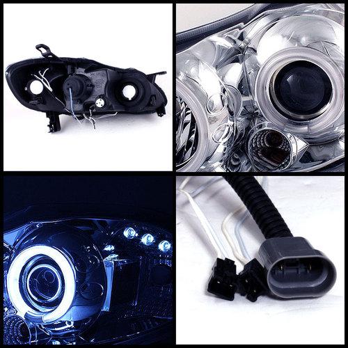 03-08 COROLLA CCFL HALO PROJECTOR HEADLIGHTS + PHILIPS-LED PERFORM TAIL LIGHTS, US $266.59, image 2