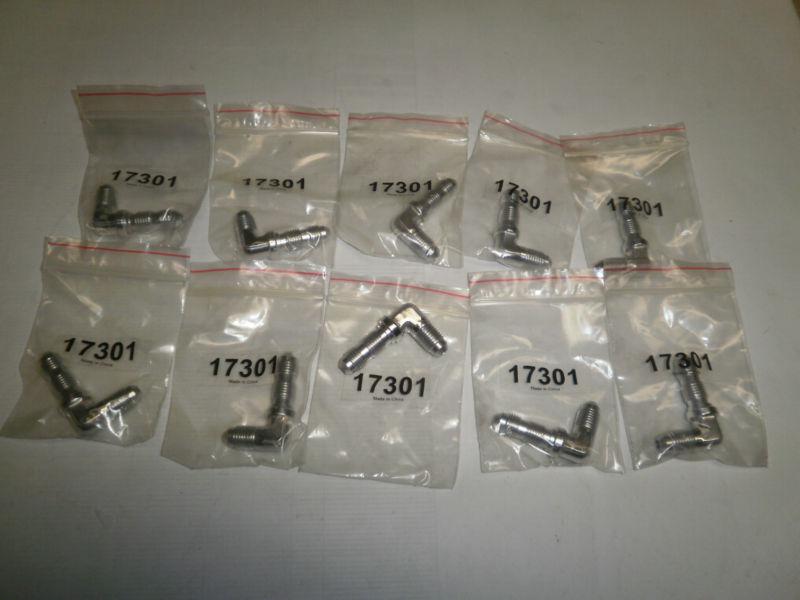 10 pack -4 an male 90º elbow bulkhead 37ºflare polished fuel oil air fitting