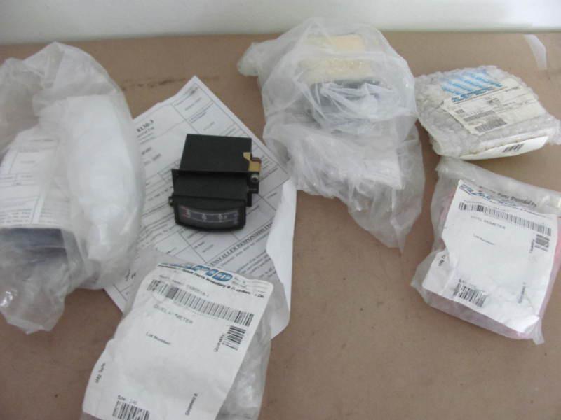 Raytheon / beechcraft dual amp meters - lot of 6ea new!