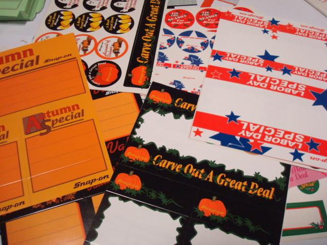 Genuine Official Snap On - Point - of - sale Assortment - stickers - signs etc., US $20.00, image 11