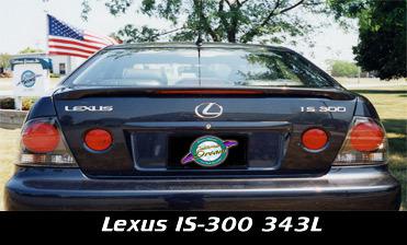 2002 2003 2004 lexus is-300 spoiler - factory style with led
