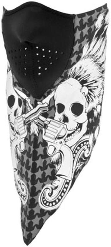 Zan cold weather neodanna adult 100% cotton facemask/bandana,chief/black,osfm