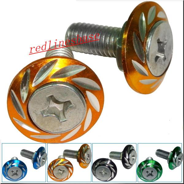 Sell UNIVERSAL GOLD STAINLESS STEEL LICENSE PLATE SCREWS x 2 Pcs in