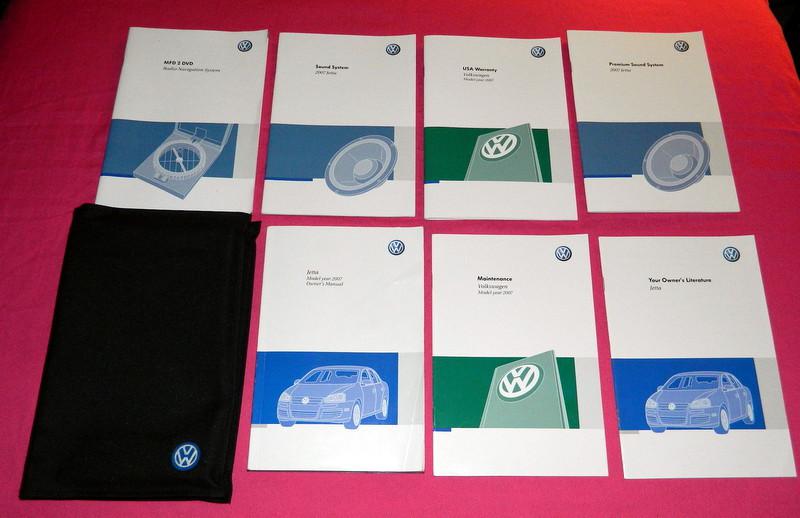 2007 07 volkswagen jetta  owner's owners manual guide book kit handbook 
