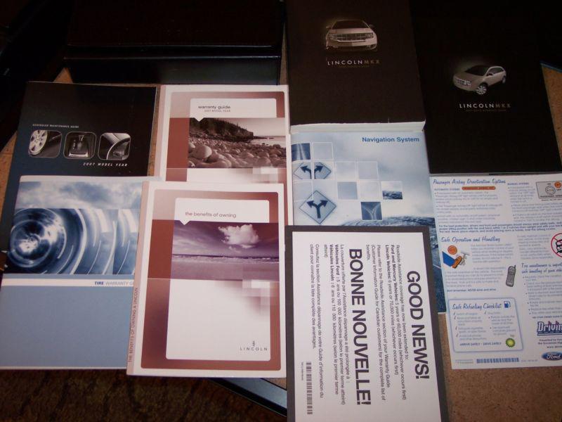 2007 lincoln mkx owners manual with navigation guide and case--b0191