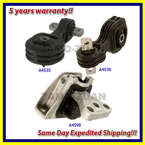 2007-2011 honda cr-v 2.4l torque strut & trans. mount set 3pcs for auto trans.