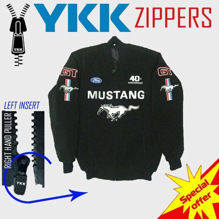 Ford gt mustang racing jacket coat rally black all youth/adult sizes ykk zip